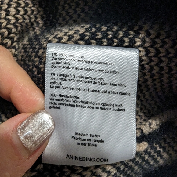 Anine Bing Cheyenne Zebra-Print Cashmere Sweater - Picture 6 of 7